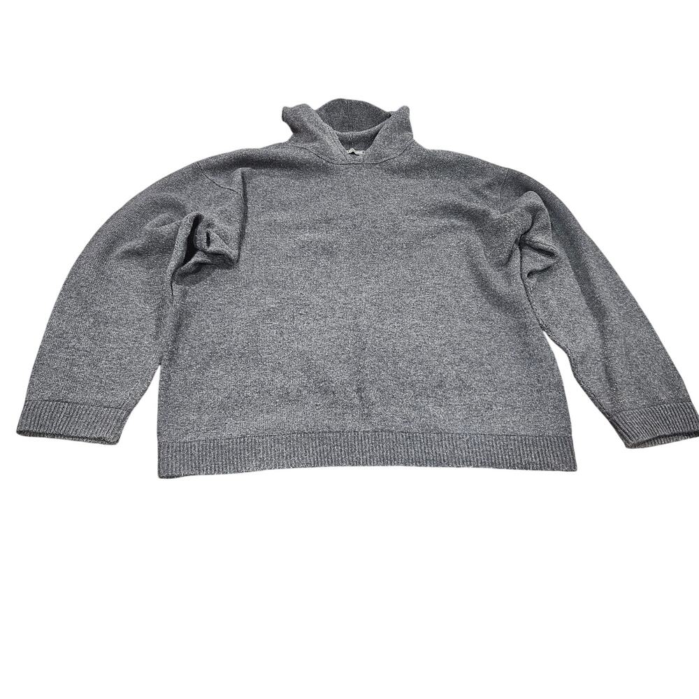 Structure Y2K Gray Hooded Lambswool Blend Sweater XL Men’s Grunge